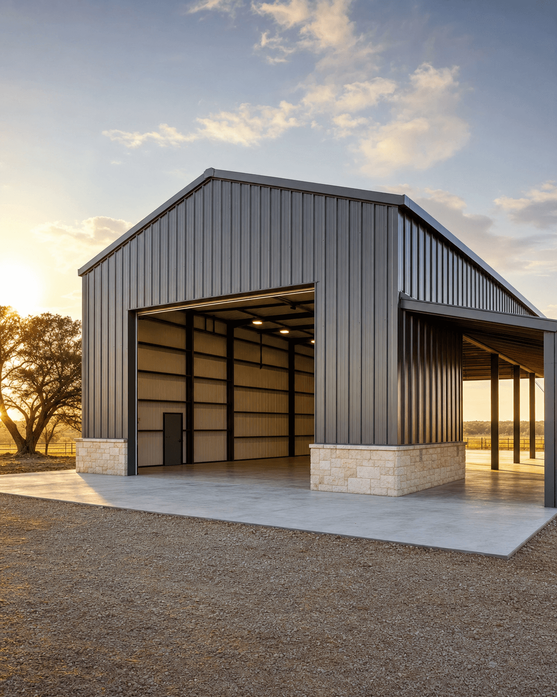Metal building and carport construction in San Antonio, Texas by Klema Builders